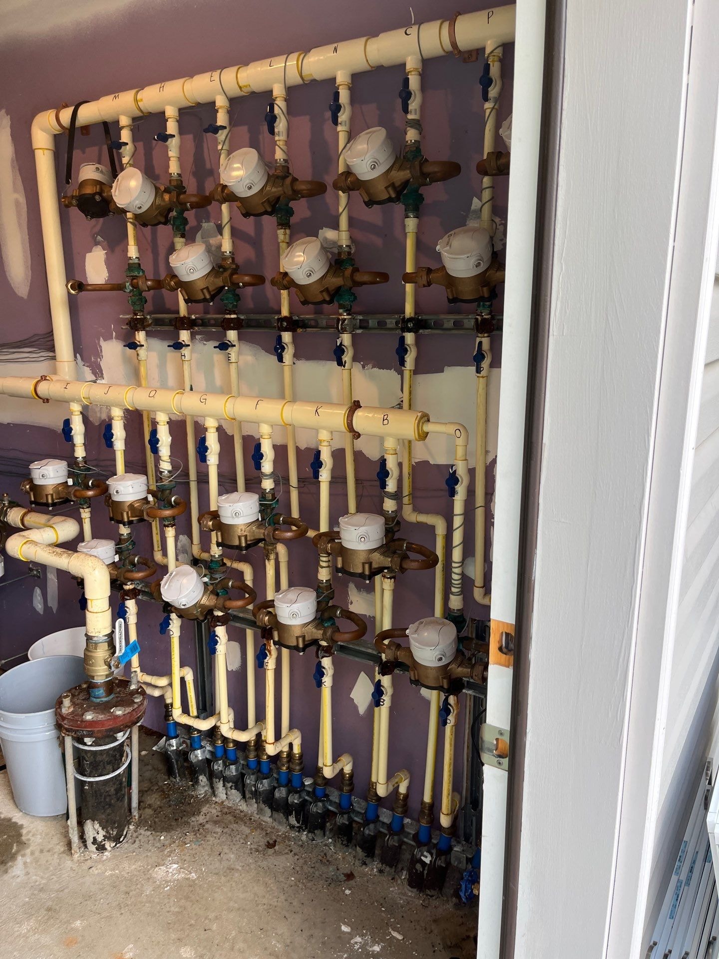 Water meter installation before
